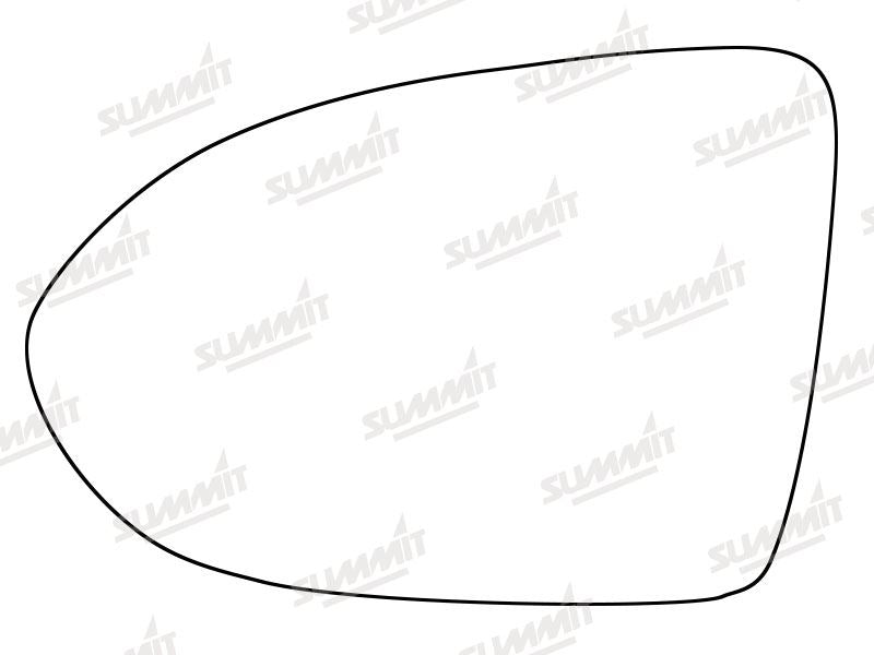 Summit Stick-On Standard Mirror Glass fits VW Passat 15 on LHS Summit - Dynamic Drive