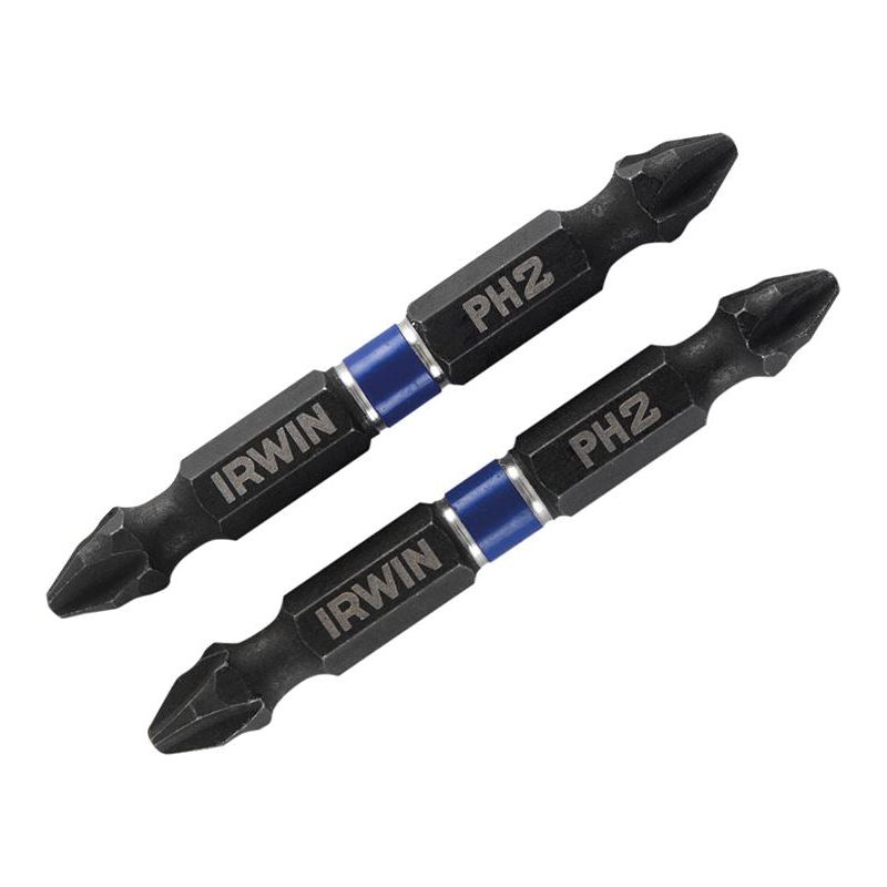 Irwin® Impact Double-Ended Screwdriver Bits Phillips PH2 60mm (Pack 2) IRWIN® - Dynamic Drive