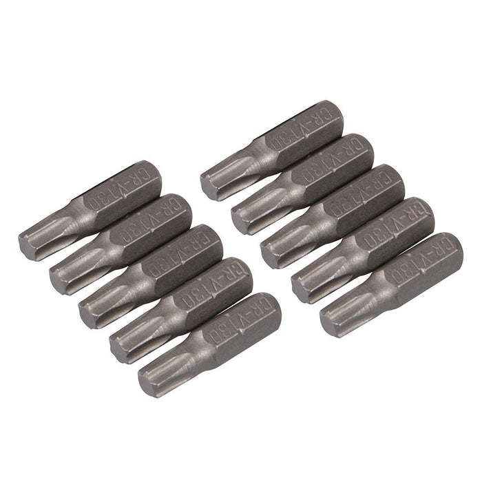 Silverline T30 Cr-V Screwdriver Bits 10pk T30 Silverline - Dynamic Drive