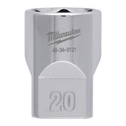 Milwaukee 1/2 Drive Socket Metric Standard 20mm -2 4932480018 Milwaukee - Dynamic Drive