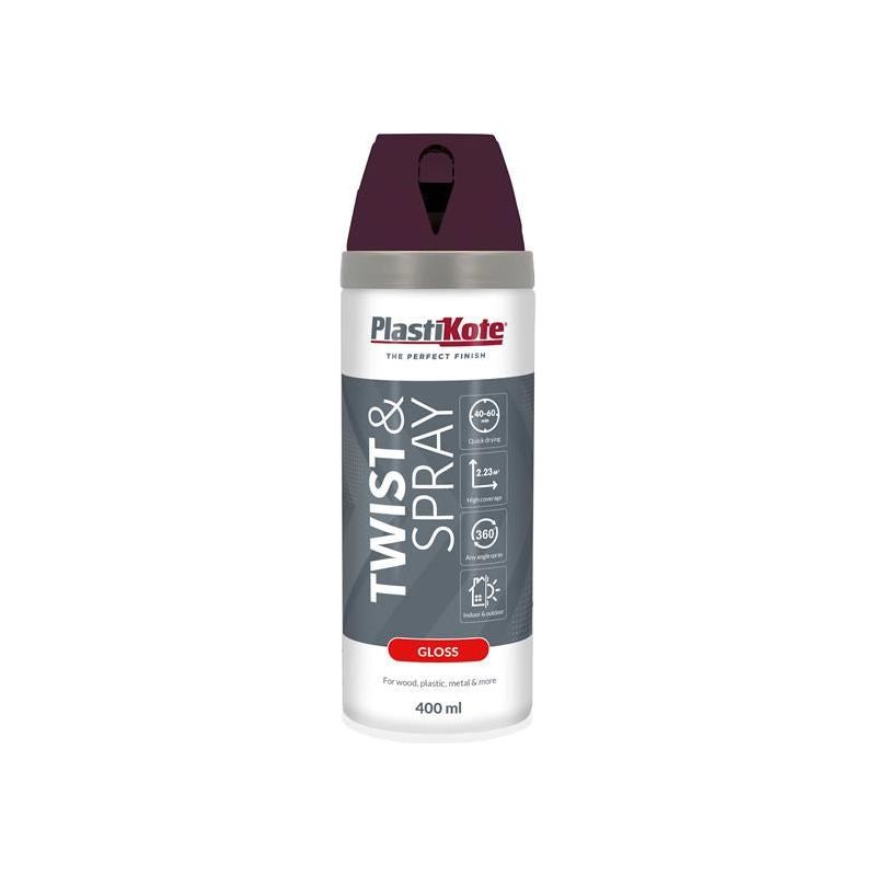 Plastikote Twist & Spray Gloss Purple Violet 400ml PlastiKote - Dynamic Drive