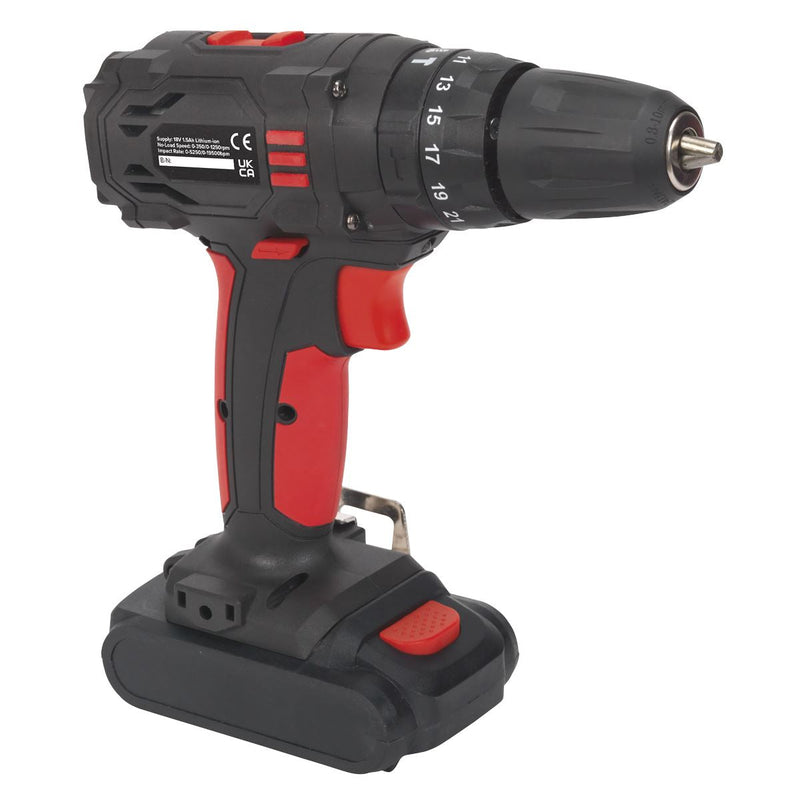 Sealey 18V10mm Cordless Combi Drill CP18VLD Sealey - Dynamic Drive