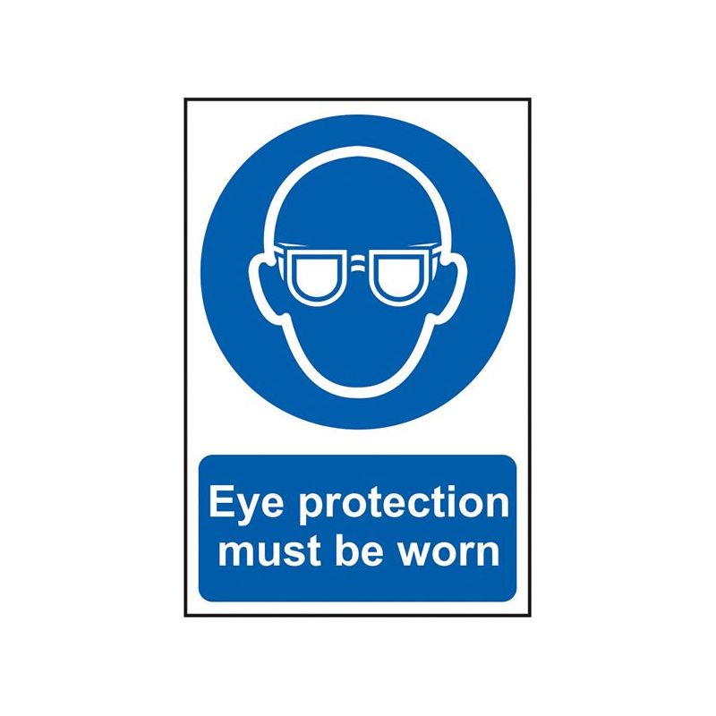 Scan Eye Protection Must Be Worn - PVC Sign 200 x 300mm Scan - Dynamic Drive