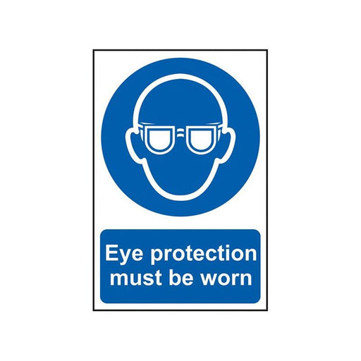Scan Eye Protection Must Be Worn - PVC Sign 200 x 300mm Scan - Dynamic Drive