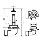 1x Ring H12 (712) 12v 53w Halogen Headlamp Headlight Bulb - R712 Ring  - Dynamic Drive