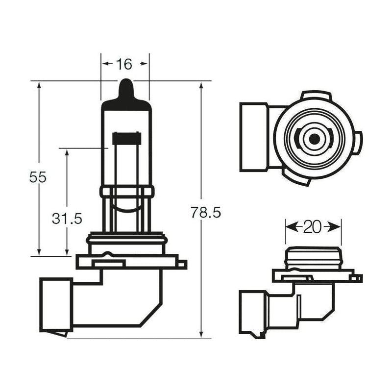 1x Ring H12 (712) 12v 53w Halogen Headlamp Headlight Bulb - R712 Ring  - Dynamic Drive