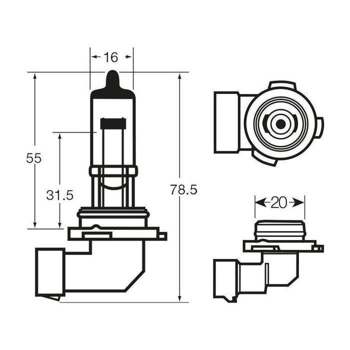 1x Ring H12 (712) 12v 53w Halogen Headlamp Headlight Bulb - R712 Ring  - Dynamic Drive