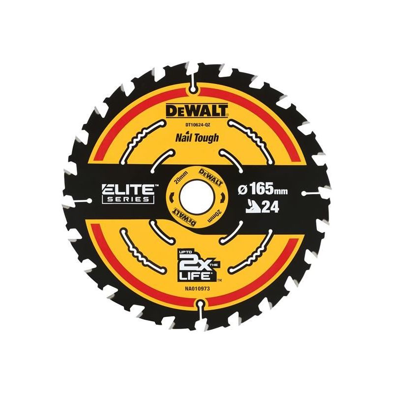 Dewalt Power Tools ELITE™ Series Framing Circular Saw Blade 165 x 20mm x 24T DeWALT Power Tools - Dynamic Drive