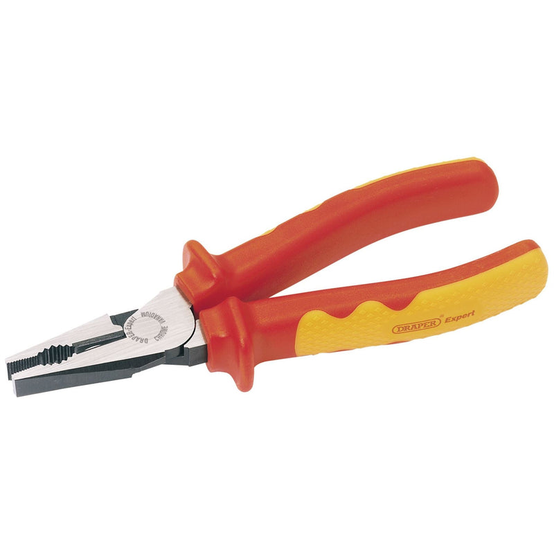 Draper VDE Approved Fully Insulated High Leverage Combination Pliers, 200mm Draper - Dynamic Drive