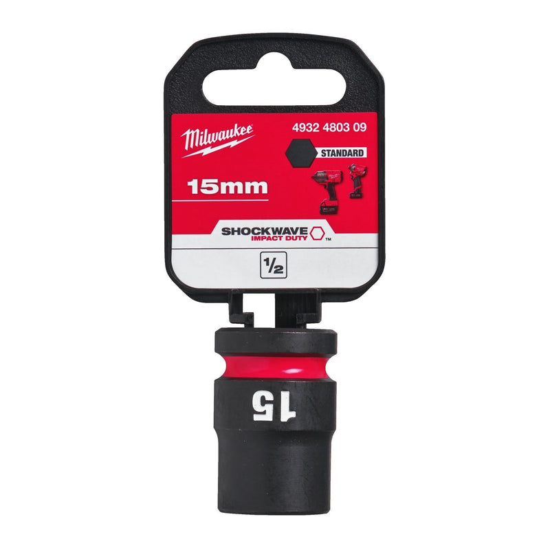 Milwaukee Hex Socket Shw 1/2 Std 15Mm-1Pc 4932480309 Milwaukee - Dynamic Drive