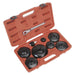 OIL FILTER CAP WRENCH SET 9PC - COMMERCIALS Sealey - Dynamic Drive
