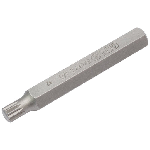 Draper M8 x 75mm Spline 10mm Insert Bit for Mechanic's Bit Sets 33346 Draper - Dynamic Drive