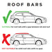 Locking Roof Rack Cross Bars fits Qubo 2008-2016 5 door Summit  - Dynamic Drive