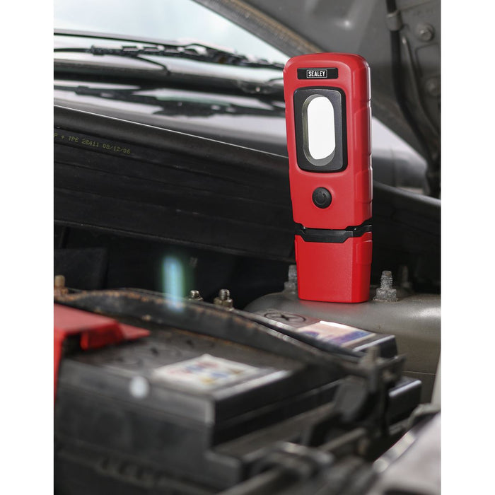 Sealey Rechargeable LED Inspection Lamp 360 COB Work Light Super Bright Red Sealey  - Dynamic Drive