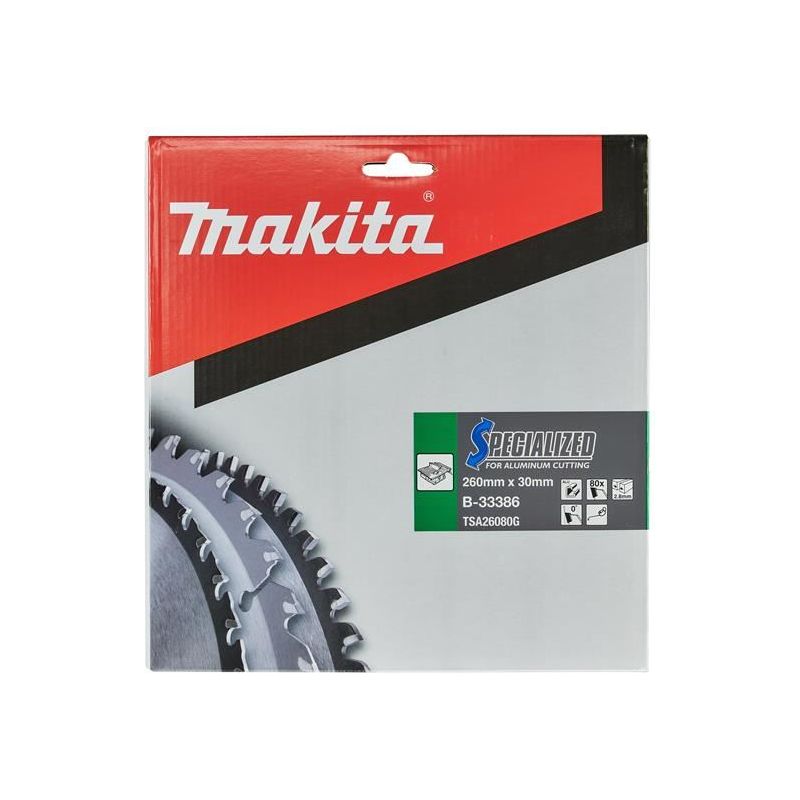 Makita B-33386 Specialized Aluminium Saw Blade 260 x 30mm x 80T Makita - Dynamic Drive