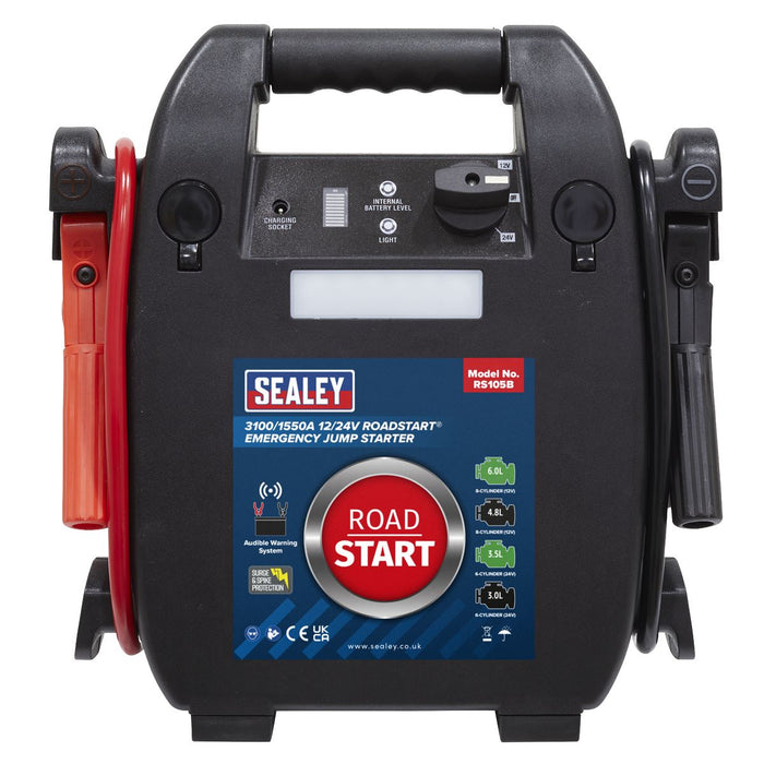 Sealey RoadStart® Emergency Jump Starter 12/24V 6L 8-Cylinder Sealey  - Dynamic Drive