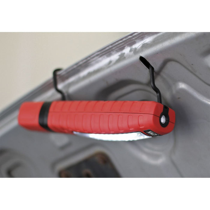 Sealey LED360R Cordless 360° 3W LED Rechargeable Inspection Lamp Red Li-ion Sealey  - Dynamic Drive