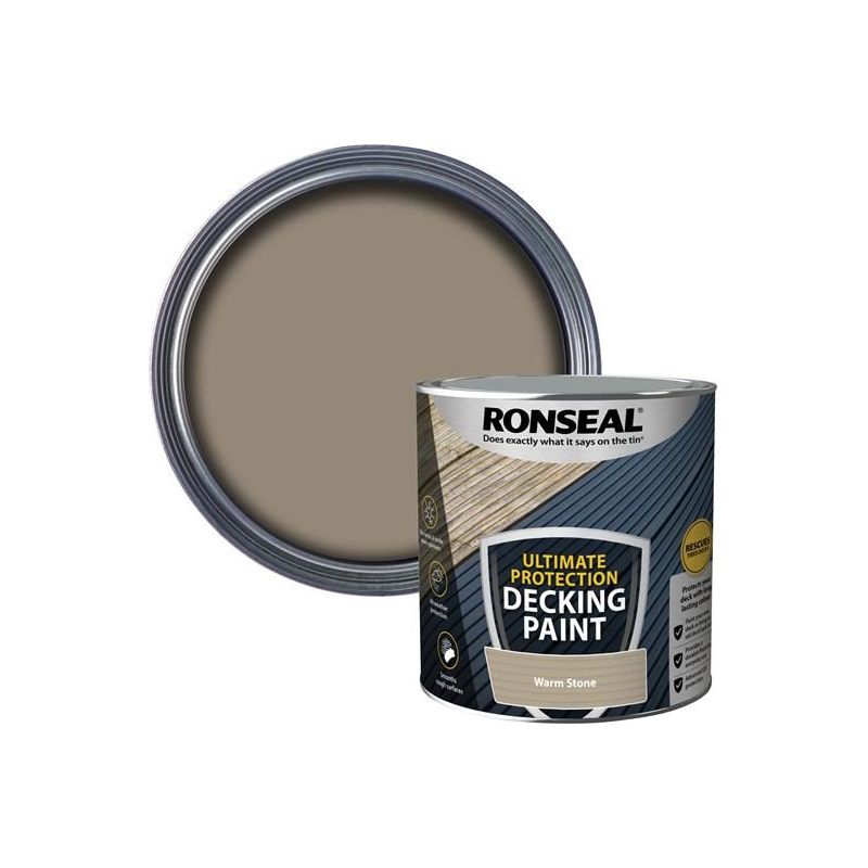 Ronseal Ultimate Protection Decking Paint Warm Stone 2.5 litre Ronseal - Dynamic Drive