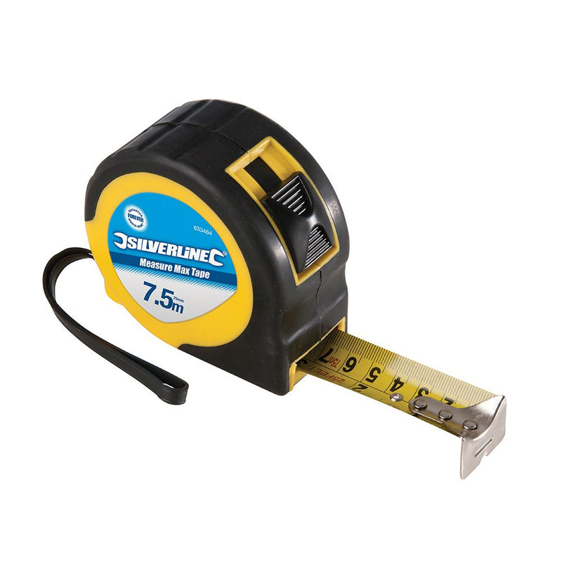 Silverline Measure Max Tape 7.5m / 25ft x 25mm Silverline - Dynamic Drive