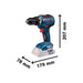 Bosch GSR 18V-55 Professional Drill Driver 18V 2 x 2.0Ah Li-ion Bosch - Dynamic Drive