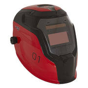 Sealey Welding Helmet Auto Darkening Shade 9-13 Red PWH1 Sealey - Dynamic Drive