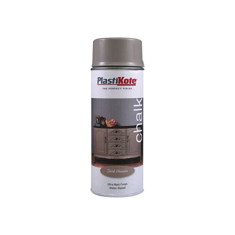 Plastikote Chalk Finish Spray Dark Hessian 400ml PlastiKote - Dynamic Drive