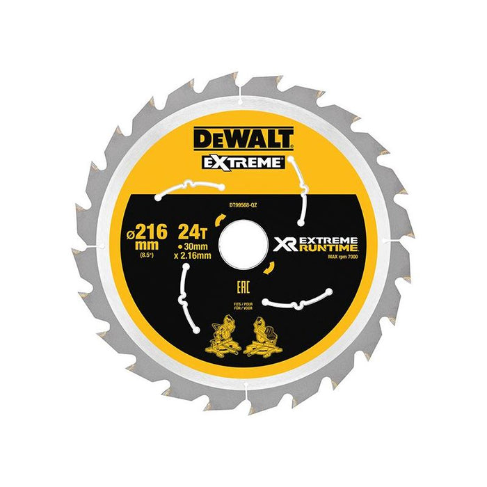 Dewalt Power Tools XR FlexVolt Circular Saw Blade 216 x 30mm x 24T DeWALT Power Tools - Dynamic Drive