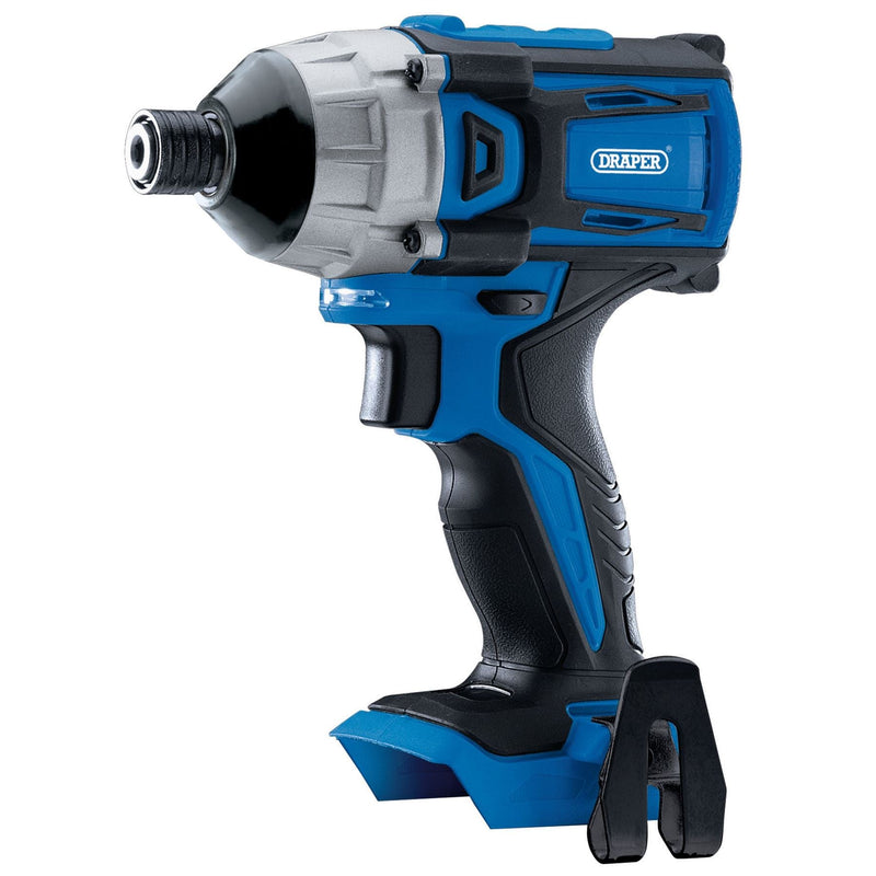 Draper D20 20V Brushless Impact Driver, 1/4" Hex., 180Nm (Sold Bare) 55375 Draper - Dynamic Drive