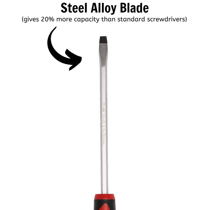 Teng Tools Flat Screwdriver 1.2 x 6.5 x 150mm L Hex Shaft Teng Tools - Dynamic Drive