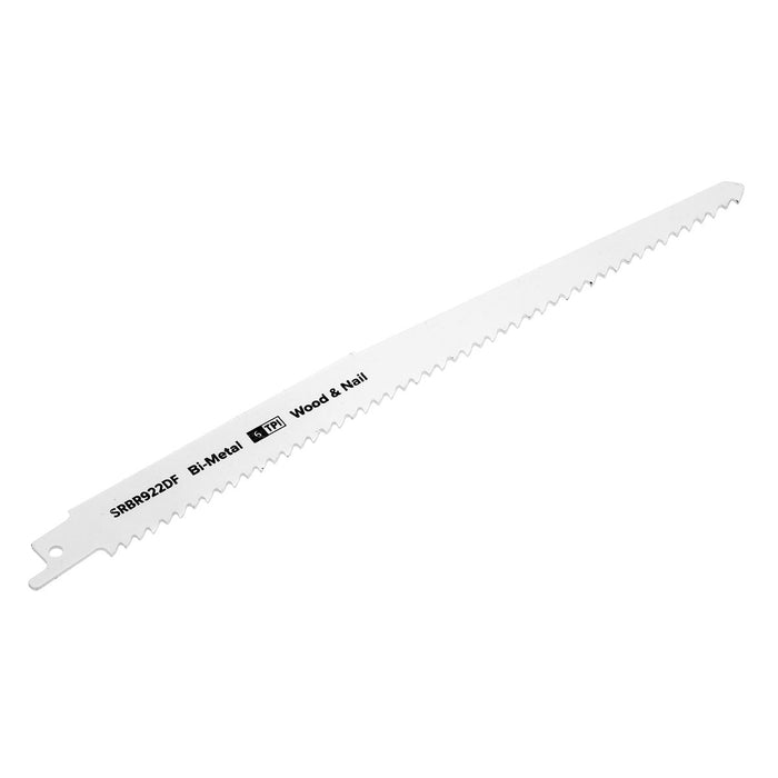 Sealey Reciprocating Saw Blade Wood & Nail 230mm 6tpi Pack of 5 SRBR922DF Sealey - Dynamic Drive