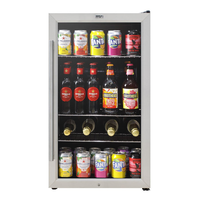 Baridi 85L Wine, Beer & Drinks Fridge with Thermostat - Stainless Steel Baridi  - Dynamic Drive