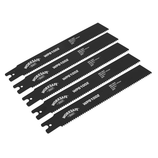 Sealey Pipe Saw Blade 200 x 25 x 1.7mm 8tpi Pack of 5 WPS1002 Sealey - Dynamic Drive