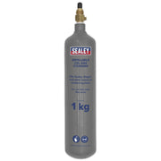 Sealey Gas Cylinder Refillable Carbon Dioxide 1kg CO2/1KG Sealey - Dynamic Drive