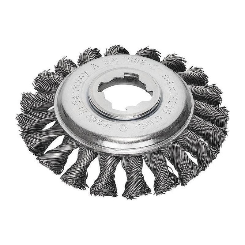 Lessmann X-Lock Steel Knot Bevel Brush 115mm Non Spark Lessmann - Dynamic Drive