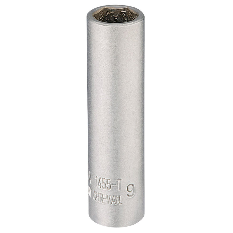 Draper Elora Deep Socket, 1/4" Sq. Dr., 9mm 58729 Draper - Dynamic Drive