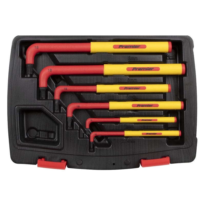 Sealey Hex Key Set 6pc Extra-Long VDE AK7177 Sealey - Dynamic Drive