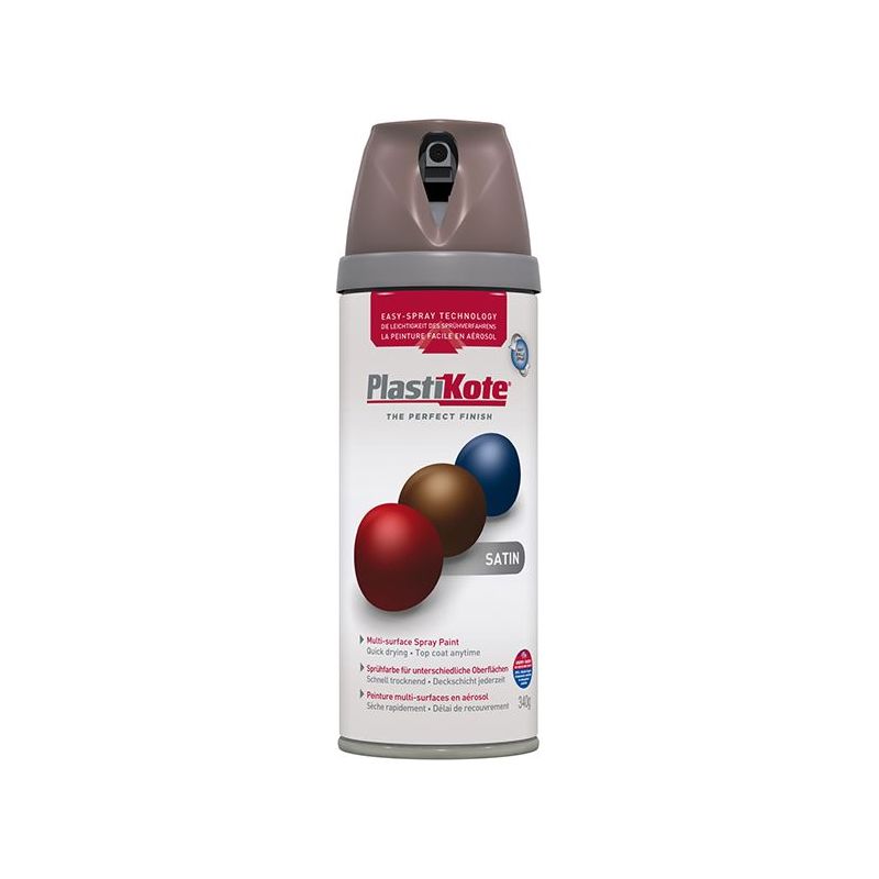 Plastikote Twist & Spray Satin Cappuccino 400ml PlastiKote - Dynamic Drive
