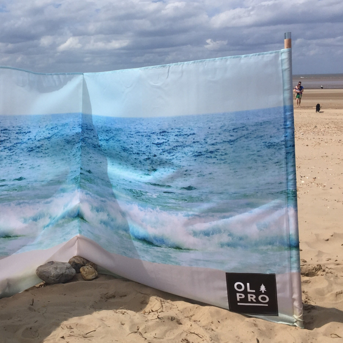 Olpro The Beach 5 Pole Windbreak (Wooden poles) 140CM High Olpro - Dynamic Drive