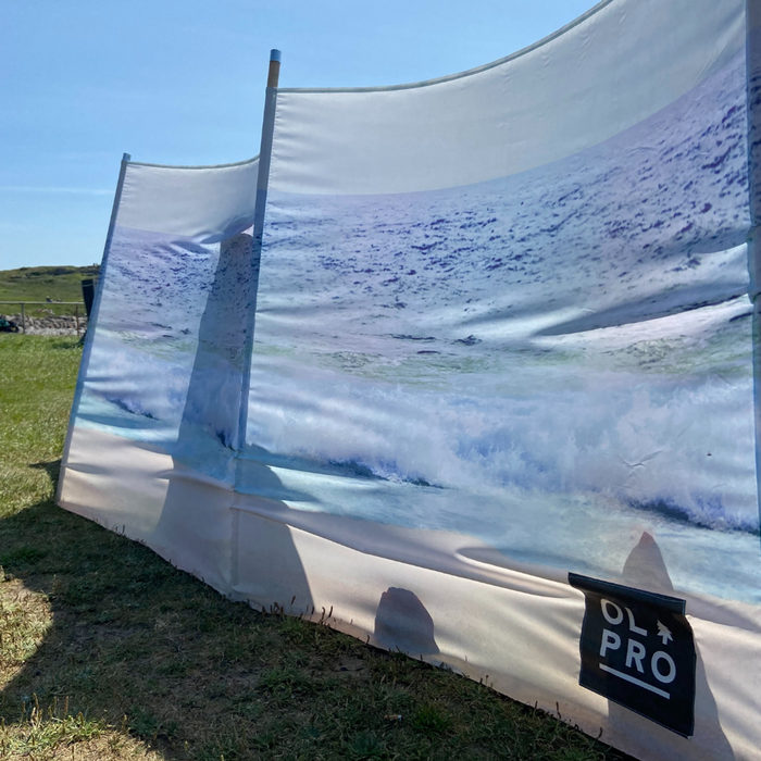 Olpro The Beach 5 Pole Windbreak (Wooden poles) 140CM High Olpro - Dynamic Drive
