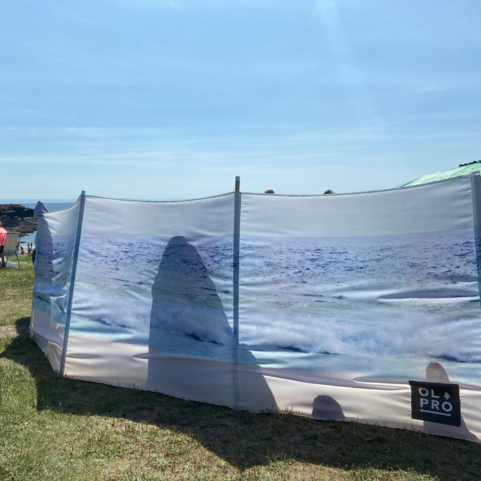 Olpro The Beach 5 Pole Windbreak (Wooden poles) 140CM High Olpro - Dynamic Drive