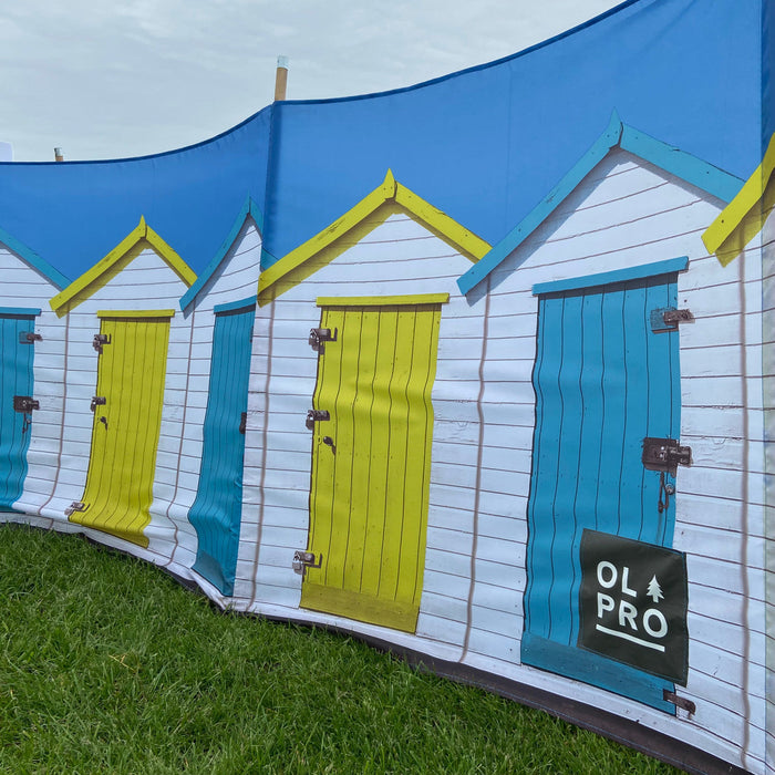 Olpro The Beach Hut 5 Pole Windbreak (Wooden poles) 140cm High Olpro - Dynamic Drive
