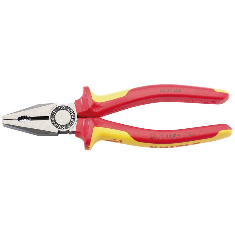 Draper Knipex 03 08 200UKSBE VDE Fully Insulated Combination Pliers, 200mm 31920 Draper - Dynamic Drive