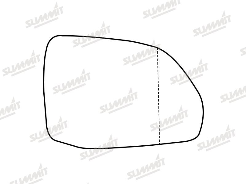 Summit Stick-On Standard Mirror Glass fits Audi Q7 & SQ7 16 On RHS Summit - Dynamic Drive
