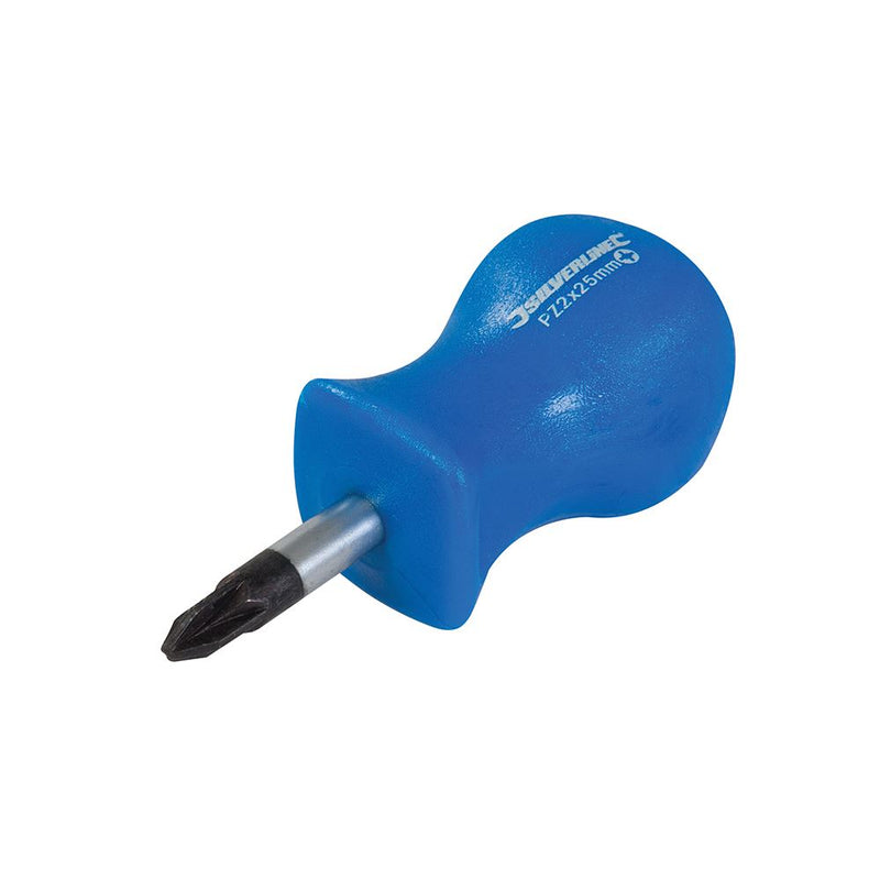 Silverline Stubby Screwdriver PZ2 x 25mm Silverline - Dynamic Drive