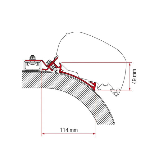 Fiamma Adapter Kit Rapido Distinction 550 (98655Z124) Fiamma - Dynamic Drive