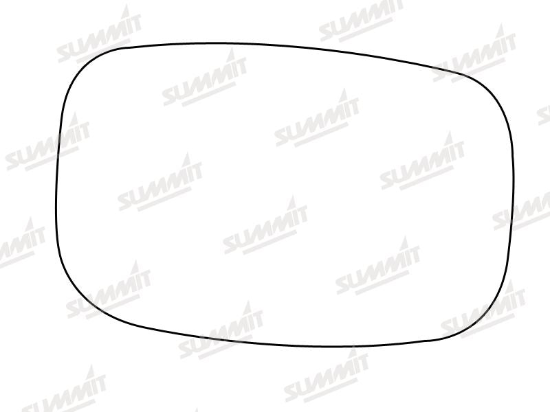 Summit Stick-On Standard Mirror Glass fits Ford Fiesta 94 on LHS Summit - Dynamic Drive