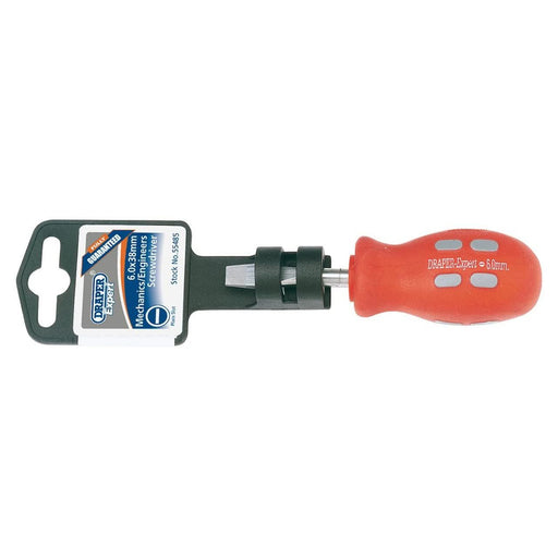 Draper Plain Slot Flared Tip Mechanic's Screwdriver, 9.5 x 200mm 55489 Draper - Dynamic Drive