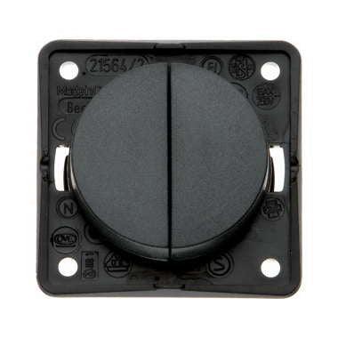 Berker Twin Double Momentary Rocker Switch Anthracite - Versatile and Stylish Interior Solution Berker - Dynamic Drive