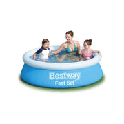 Bestway 6Ft X 20 inch Fast Set Swimming Pool Paddling Water Garden Fun Kids Bestway - Dynamic Drive