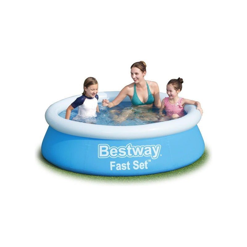 Bestway 6Ft X 20 inch Fast Set Swimming Pool Paddling Water Garden Fun Kids Bestway - Dynamic Drive